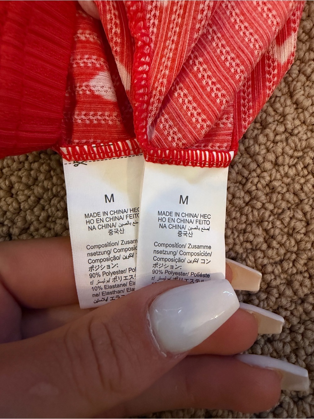 Red Heart-Print Ribbed Cami and Shorts Sleep Set - Picture 3 of 4